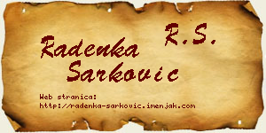 Radenka Šarković vizit kartica